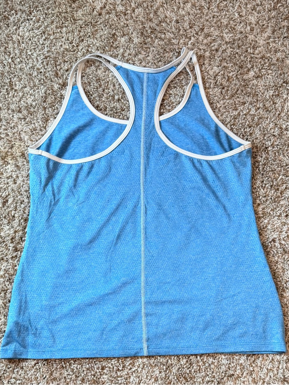 Champion 9 Light Blue Racerback Athletic Tank with White Trim - Picture 3 of 4